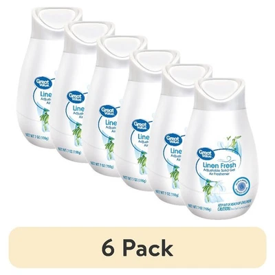 (Paquete de 6) Ambientador cono de gel sólido ajustable de gran valor, lino fresco, 7 oz Foto 1 de 4