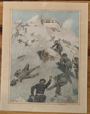 George Barrie Andre Castaigne 1893 Voltigeurs & Infantry Assault on Chapultepec - Image 1 of 4