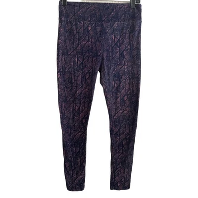 LuLaRoe Leggings Womens One Size Multicolor Pink Blue Abstract Stretch  - Image 1 of 4