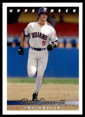1993 Upper Deck Paul Sorrento Cleveland Indians #196 - Image 1 of 2