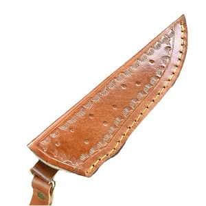 Custom Leder Messerscheide für feststehende Klinge Messer Gürtelschlaufe Messeretui Holster - Bild 1 von 5
