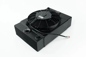 CSF Racing 2-Row 3.5" King Cooler Drag Radiator w/9" Spal Fan Black Universal - Picture 1 of 1