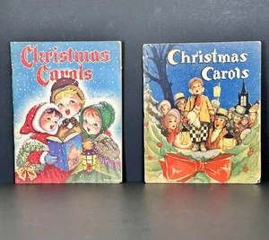 1938 Lot Of 2 Christmas Carols Song Books Whitman Illustrated Childrens Vintage - Bild 1 von 21