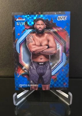 #'ed/49 🔥 CURTIS BLAYDES 2024 Topps Finest UFC Blue Checkerboard Refractor Rare - Image 1 of 2