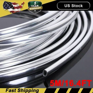 16FT Chrome Car Door Edge Molding Trim Seal Strip Scratch Protector Guard Decor! - Picture 1 of 12