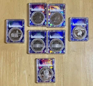 Lot of 7 US Commemorative $1 PR69DCAM PCGS Traderbea .90 Silver 1992 W 1998 S ++ - Picture 1 of 2
