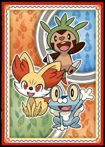 2013 Pokemon Center Exclusive Chespin Fennekin Froakie Postcard Japanese - Picture 1 of 2