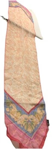 Lauren Ralph Lauren Seide Paisley rosa blau Schal 12 x 64" spitze Enden - Bild 1 von 13