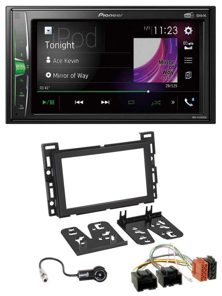 Pioneer 2DIN MP3 DAB USB Bluetooth Autoradio für Chevrolet Opel GT 07-09 - Bild 1 von 4