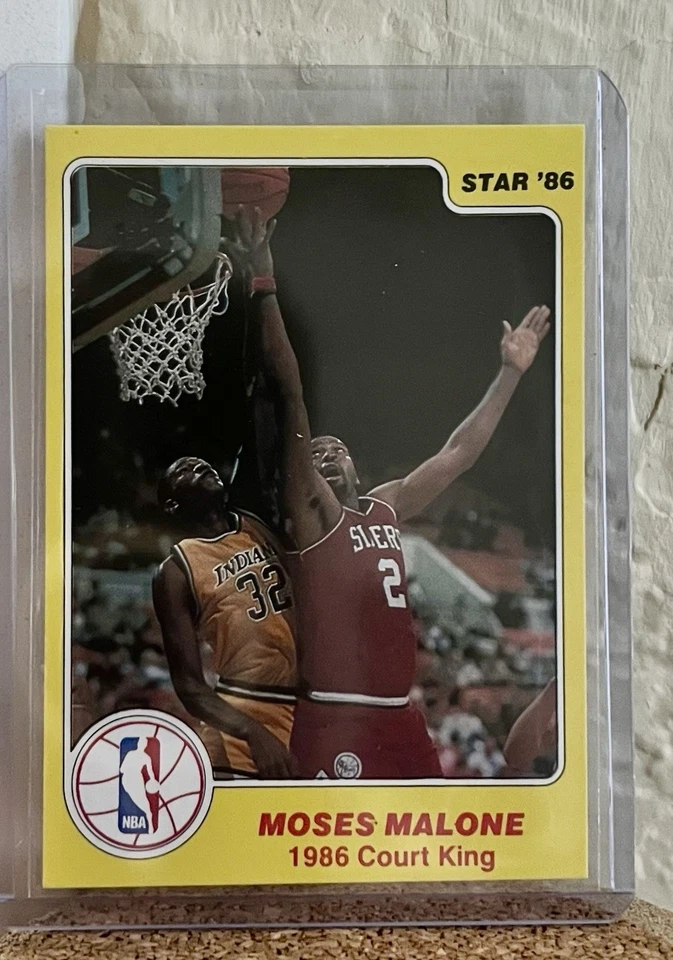 1986 Star Moses Malone Court Kings #21, Philadelphia 76ers, NMT - Image 1 of 2