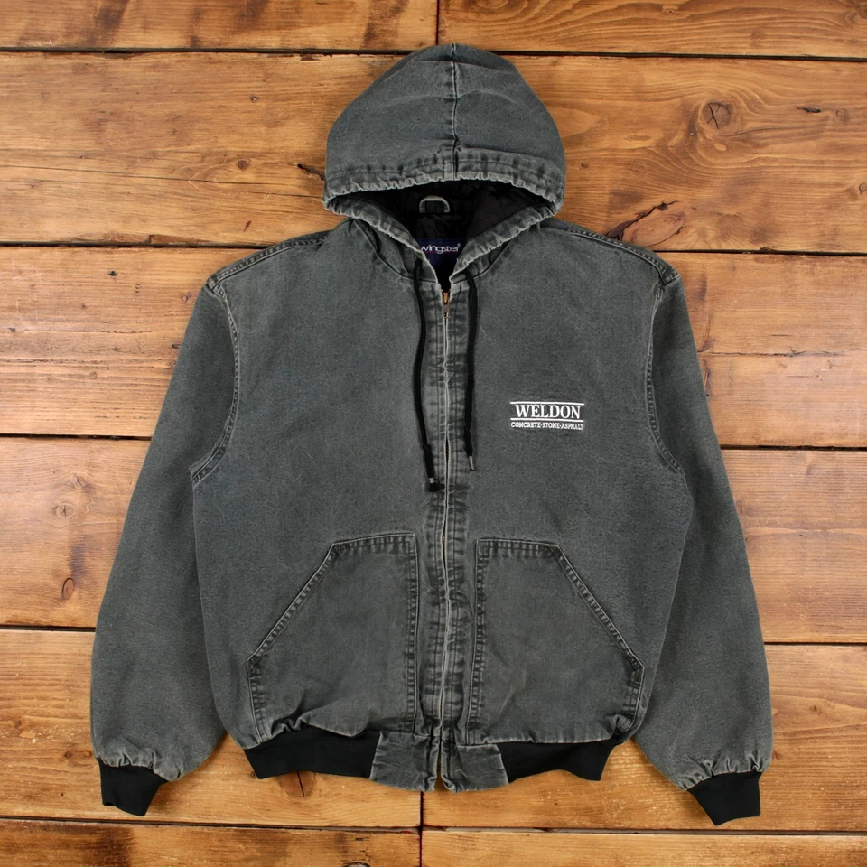 Vintage Swingster Workwear Jacket L 90s USA Made Grey - Imagem 1 de 4