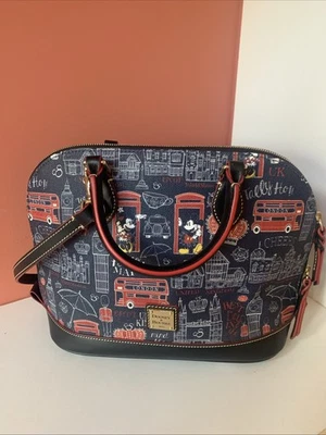 Cartera Dooney and Bourke Disney Mickey Minnie Mouse Hello Mate Cremallera Reino Unido Epcot Nueva con Etiquetas Foto 1 de 4