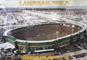 1997 Lambeau Frozen Tundra Green Bay Packers NFC Championship Game Poster 24x36 - Picture 1 of 8