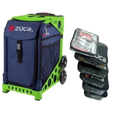 Zuca Midnight Navy Sport Insert Bag & Green Frame  Pro Packing Pouch Set - Image 1 of 4