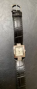 Avon Ladies Quartz Wrist Watch Francesca Black Strap- Used Condition - Picture 1 of 11