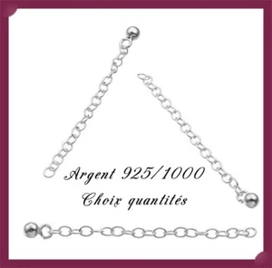 Chaînes d'extension 5cm avec perle, en argent 925/1000.Réf: EXT1 - Foto 1 di 1