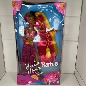 VINTAGE 1996 HULA HAIR BARBIE DOLL AFRICAN AMERICAN NEW IN BOX RARE Box Is Damag - Picture 1 of 10