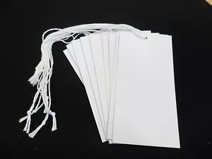 Paquete de 100 etiquetas oscilantes grandes para tarjetas recicladas blancas - Imagen 1 de 1