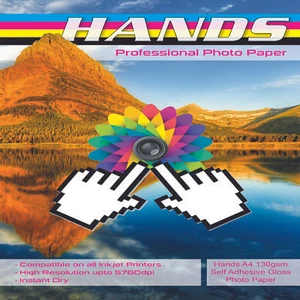 Papel Brillante Autoadhesivo Hands Professional A4 130gsm (200 Hojas) - Imagen 1 de 1