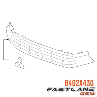 Conjunto de rejilla de radiador deportivo Mitsubishi Outlander 2016-2017 nuevo OEM 6402A430 Foto 1 de 4