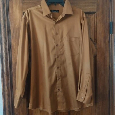 Camisa de vestir de Murano para hombre talla 17-34 dorada manga larga Foto 1 de 4