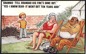Grandad's Fire Has Gone Out! Vintage Bamforth Comic Postcard (860). Free UK p&p - Picture 1 of 1