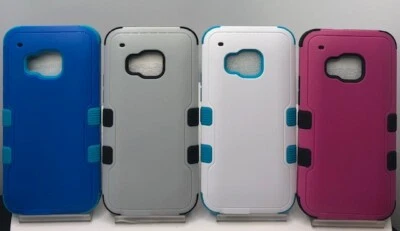 FUNDA HÍBRIDA PARA HTC M9 (M9u, 0PJA2, HTC6535LVW, M9pw, 0PJA10) COLORES CENTRALES Foto 1 de 4