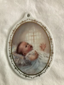 Baptism Christening Ornament God’s Treasure Roman Inc Ceramic Self Customizable - Picture 1 of 6