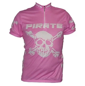 Pirate Cycling Jersey PINK Short-Sleeve XS-3XL - Picture 1 of 1