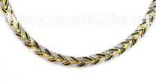 Gold Silver and Black Women magnetic stainless steel 316L links necklace