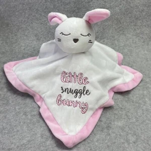 Nursery Rhyme White Pink Little Snuggle Bunny Rabbit Lovey Security Blanket NWOT - Picture 1 of 6