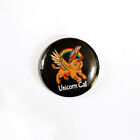 Unicorn Cat, Rainbow Pin Badges 32mm