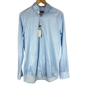 Canali 1934 Modern Fit Light Blue 100% Cotton Dress Shirt Men's Size Large NWT - Picture 1 of 10
