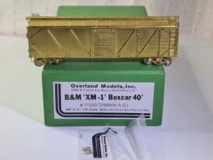 OVERLAND MODELS HO SCALE BRASS B&M XM-1 BOXCAR 40 INC BOX AND FOAM OMI-3151 - Picture 1 of 3