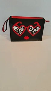 Victoria's Secret Make Up Bag. Too Glam to Give a Damn. Black and Red. 9x6 1/2" - Picture 1 of 2