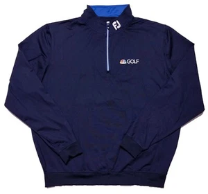 FOOTJOY NBC Golf Channel 1/2 Zip Pullover Tour Logo Navy Blue Large L - Picture 1 of 11
