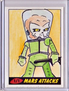 MARS ATTACKS TOPPS HERITAGE SKETCH JERRY FLEMING