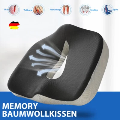 MARKENLOS Memory Schaum Sitzkissen Sitzauflage Steißbeinkissen Prostatakissen Sitzerhöhung