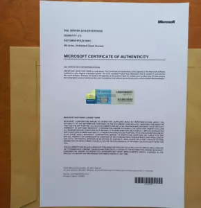 Microsoft SQL Server 2019 Enterprise 96 Core Authentic unlmitd CAL DG7GMGF0FKZV - Picture 1 of 12