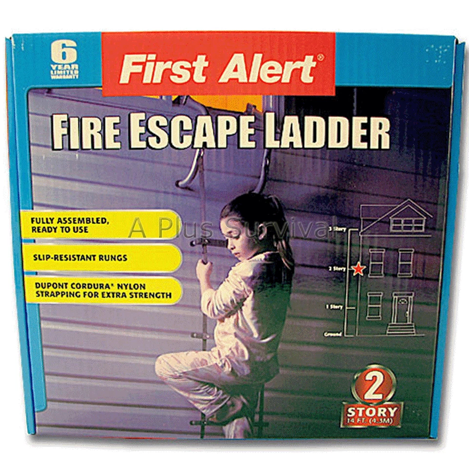 Escalera de supervivencia de escape de incendios para casa de 3 pisos 25 pies sin enredos fácil de usar Foto 1 de 1