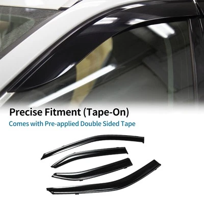 Window Deflectors for Mitsubishi Lancer 2008 Side Window Vent Visors Black 1 Set - Image 1 of 4