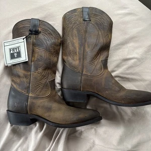 New Frye Billy 87695 Pull On-old Twn Leather Western Boots Pull On USA Men's 11D - Picture 1 of 16