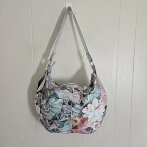 Maurizio Taiuti Nwt Hobo Shoulder Bag Floral Flower Pink Green Silver Leather - Picture 1 of 11