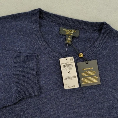 Club Room Cashmere Sweater Mens XL Extra Large Navy Heather Crewneck Luxury - Image 1 of 4