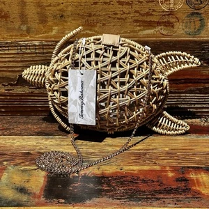Tommy Bahama Mimbre Tortuga Marina Cartera Nuevo con Etiquetas Novedad Bandolera Costera Boho Viral - Imagen 1 de 6