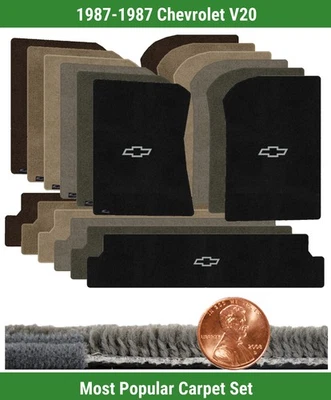 Juego de alfombrillas Ultimat personalizadas para Chevrolet V20 1987 con logotipo (3 piezas) #F8X Foto 1 de 4