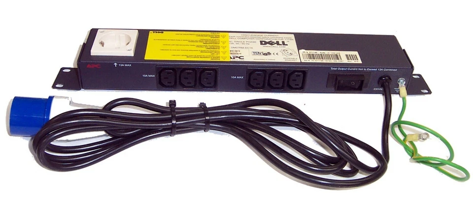 DELL APC DM07RM-EC16 230VAC PDU 7174R 13A 6-Port Kettle Sockets 50/60Hz - Image 1 of 1