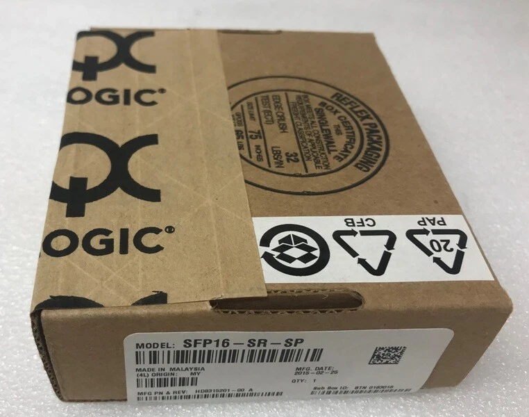 Qlogic SFP16-SR-SP 16GBase-SW SFP+ 850nm 100m HD8315201  LC MM Transceiver - Image 1 of 1