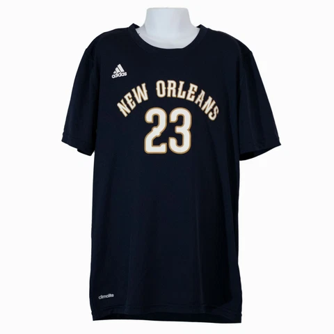 Youth Boys adidas New Orleans Pelicans Anthony Davis #23 Blue T-Shirt Size M Cover
