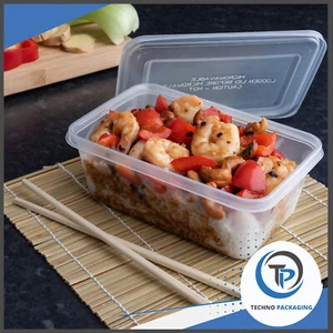 Clear Disposable 20-50-100 Food & Salad Storage 500 ml/cc Reusable Containers - Picture 1 of 6